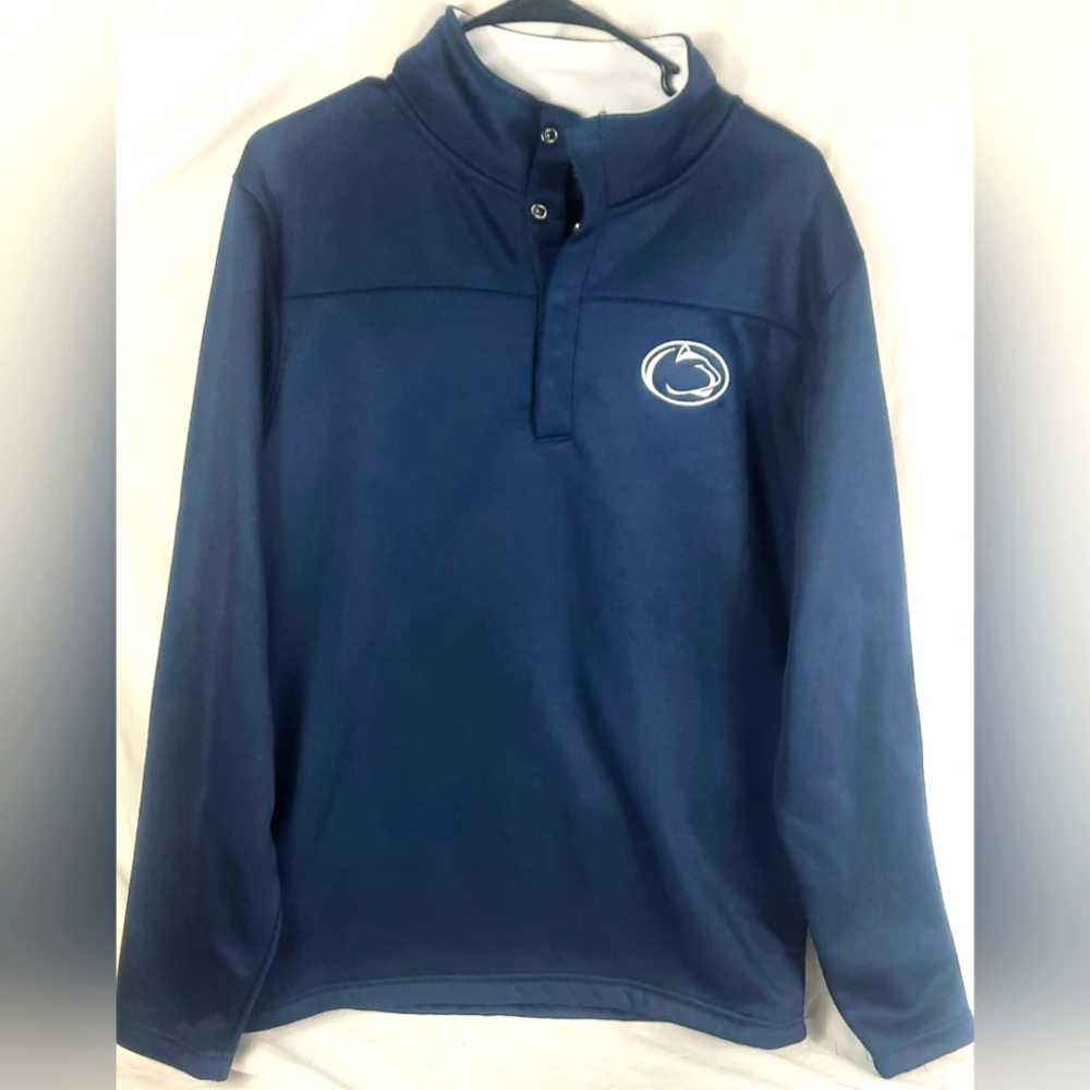 Penn State Nitney Lions Mens PullOver Sweatshirt Large Navy Blue Long Sleeve NEW